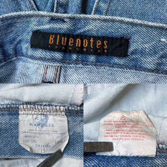 80s 90s vintage highwaisted panel jeans mom dad utility patch Bluenotes. - Picture 8 of 9